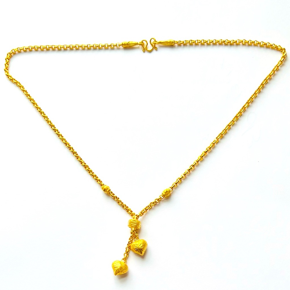 Pure Yellow gold 22k necklace and chain altogether. NWT